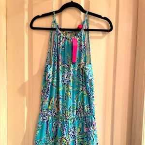 NWT Lilly Pulitzer Gianni Skort Romper “Turtle Szn - Bermuda blue”